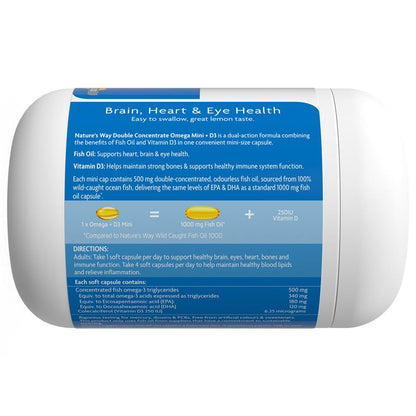 Nature's Way Omega + D3 400 Mini Capsules