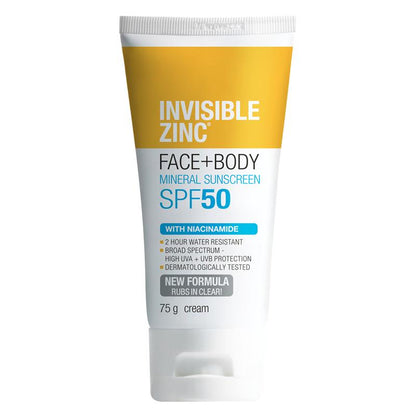 Invisible Zinc SPF 50 Face and Body 75g
