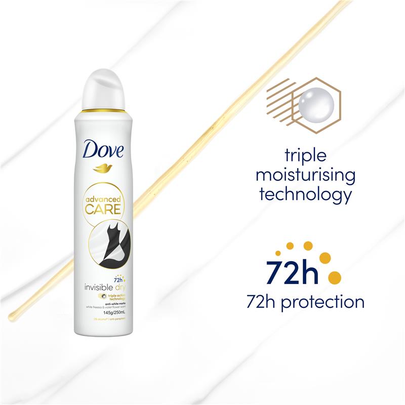 DOVE Advanced Care Antipersipirant Invisible Dry 250ml