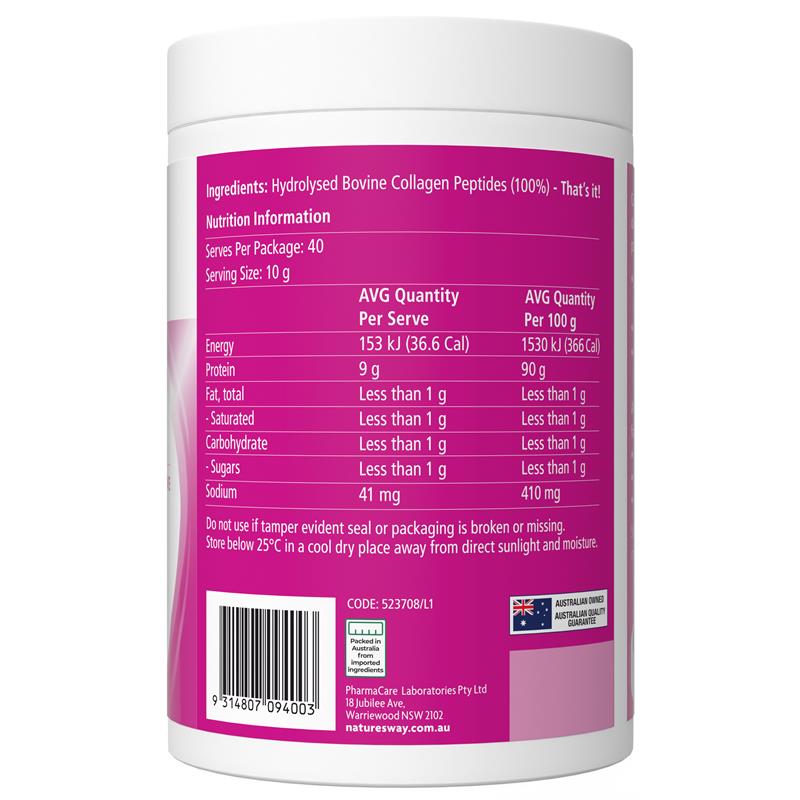Nature's Way Beauty Collagen Peptides Powder 400g Exclusive Size
