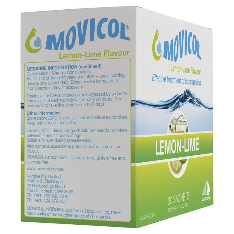 Movicol Adult Lemon Lime 30 Sachets