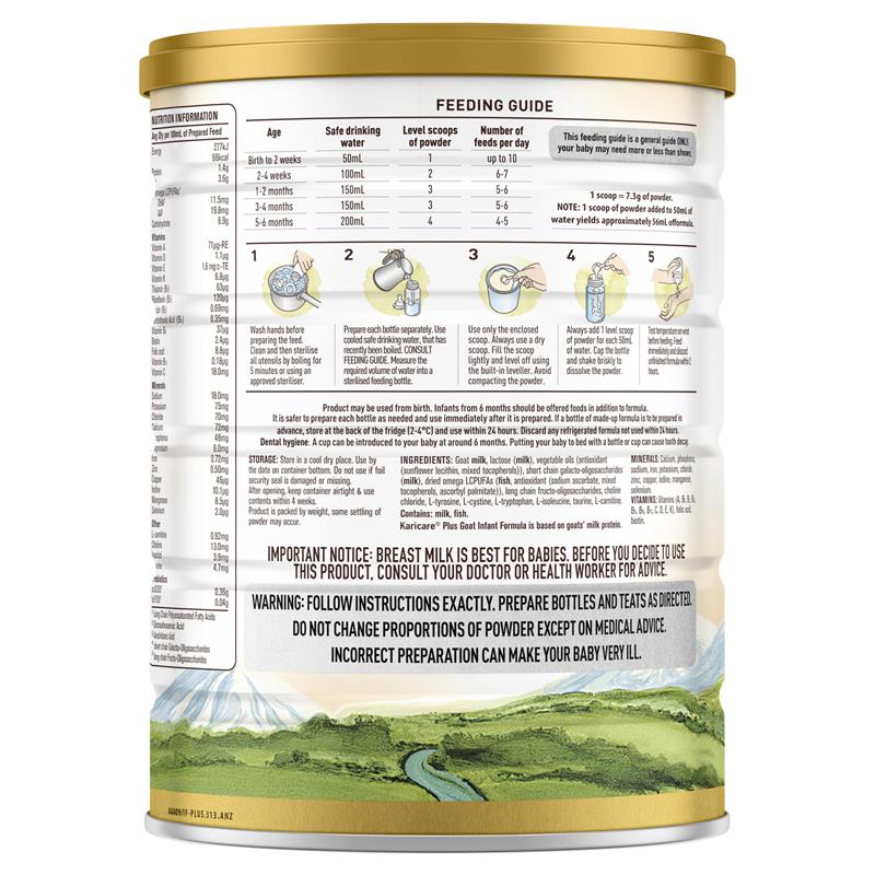Karicare Goat Milk Stage 1 Infant Formula 900g