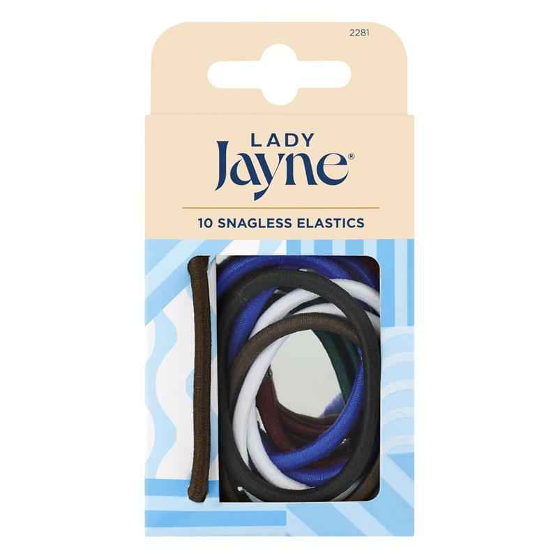 Lady Jayne Snagless Thick Elastics, Assorted, Pk10