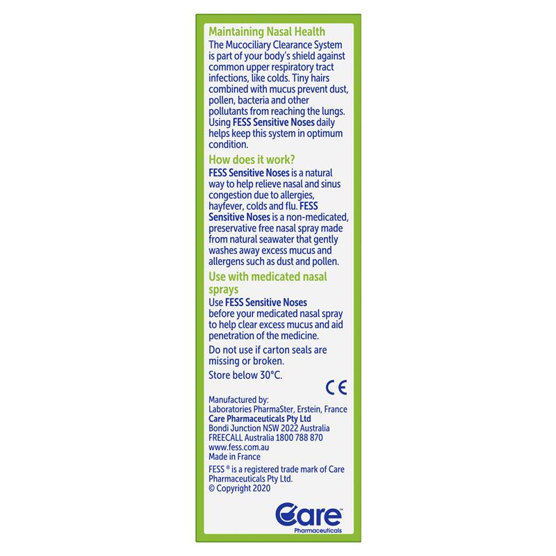 Fess Sensitive Noses Seawater Nasal Spray 30ml