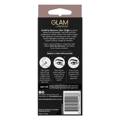 Glam By Manicare Glam Ready Pre-Glued Lizzie Cluster Lashes Luxer