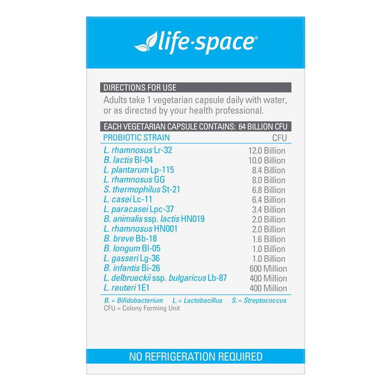 Life-Space Double Strength Probiotic 60 Capsules Exclusive Size