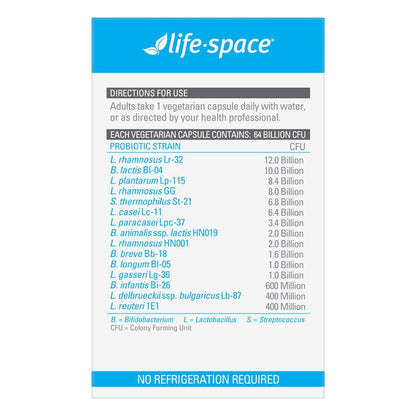 Life-Space Double Strength Probiotic 60 Capsules Exclusive Size