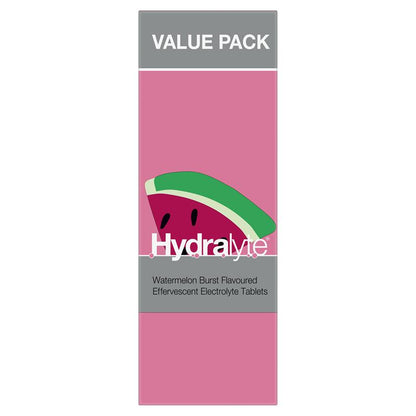 Hydralyte Electrolyte Effervescent Watermelon 60 Tablets Exclusive Size