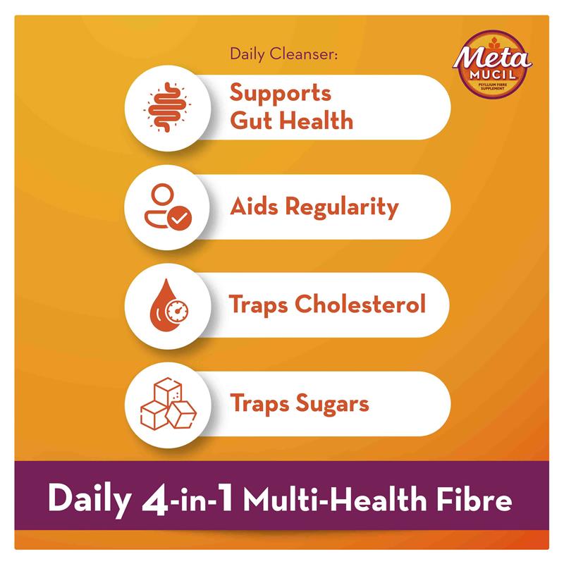 Metamucil Fibre Supplement Regular 72 Dose 504g - GimmeNow