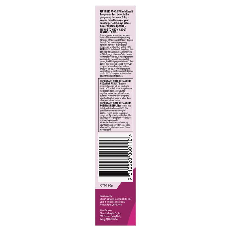 First Response Instream Pregnancy Test 1 Test