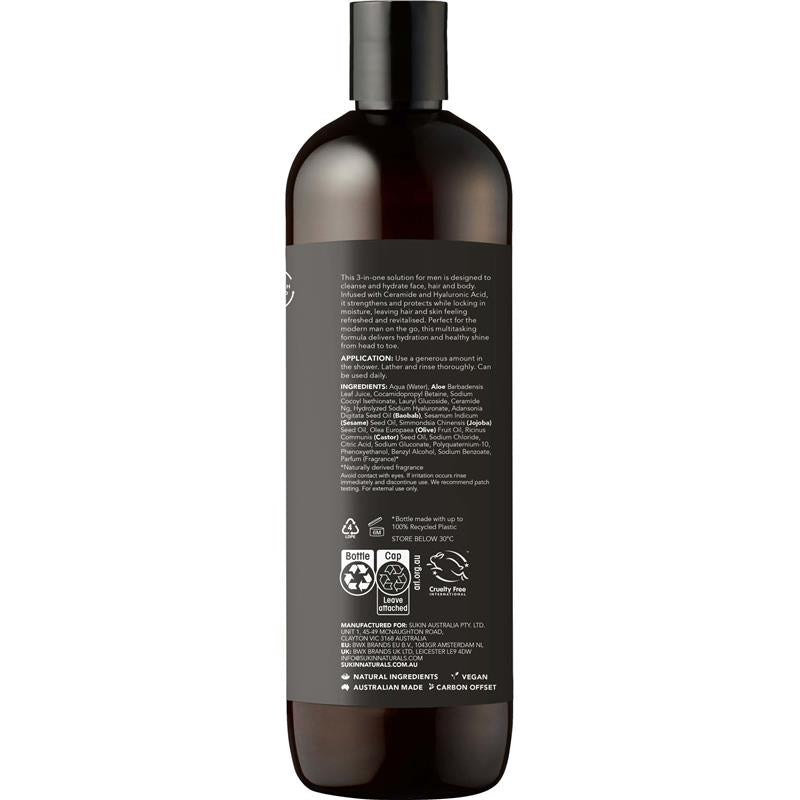 Sukin For Men 3In1 Wash 500ml