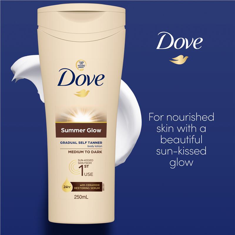 Dove Summerglow Body Lotion Medium To Dark Skin 250ml - GimmeNow