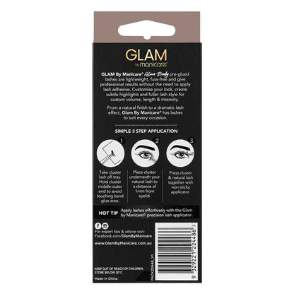 Glam By Manicare Glam Ready Pre-Glued Lizzie Cluster Lashes Luxer