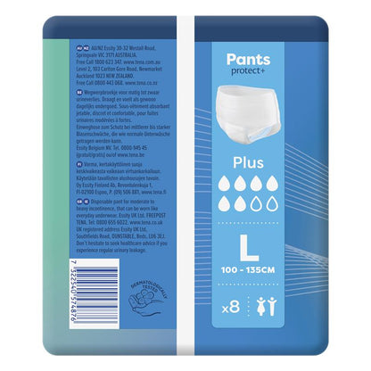 TENA Pants Plus Large 8 Pack