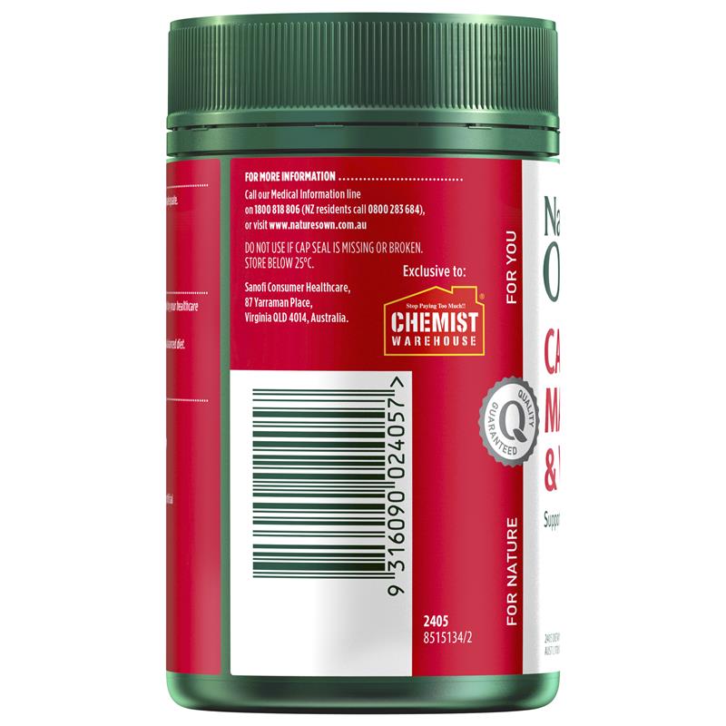 Nature's Own Calcium and Magnesium with Vitamin D3 200 Tablets Exclusive Bulk Size - GimmeNow