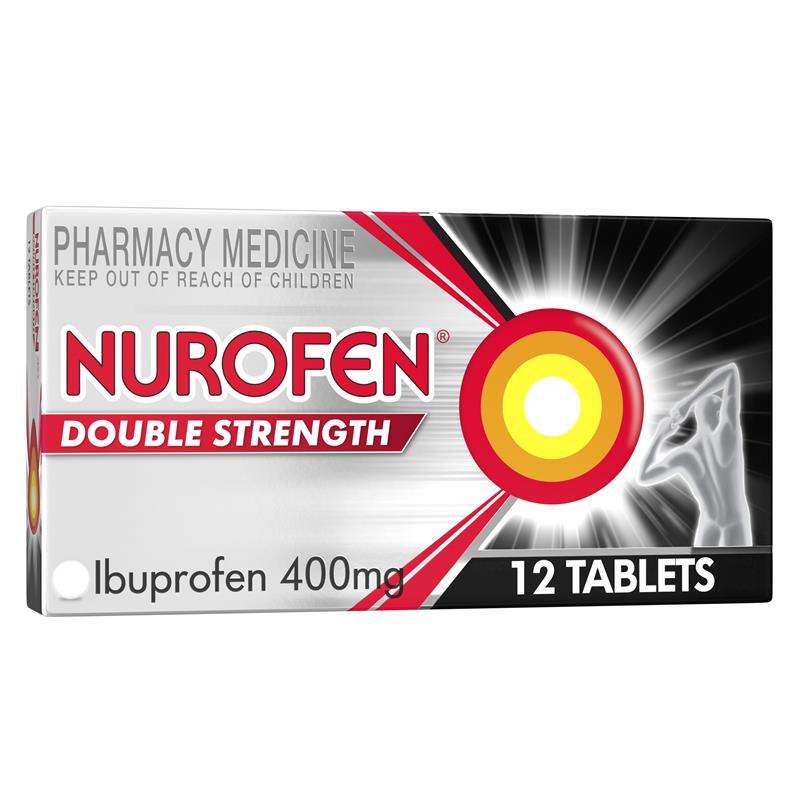 Nurofen Double Strength Pain and Inflammation Relief Tablets 400mg Ibuprofen 12 pack