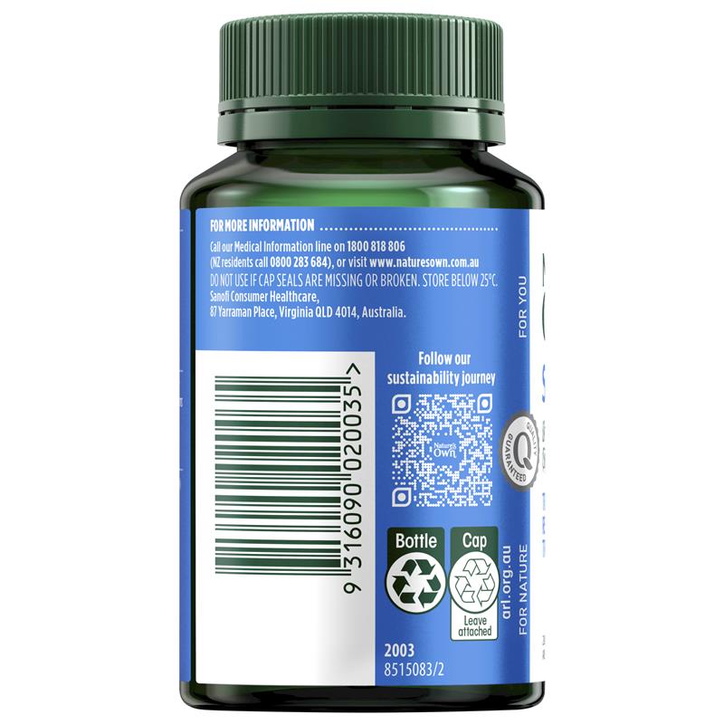 Nature's Own Slippery Elm 400mg 60 Capsules