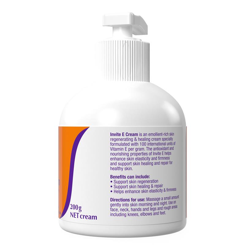 Invite E Vitamin E Cream 200g Pump