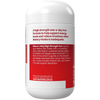 Nature's Way High Strength Iron 30 Tablets