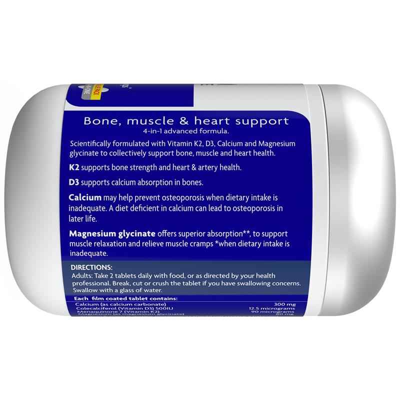 Nature's Way K2+D3 & Calcium + Magnesium Glycinate 200 Tablets Exclusive Size