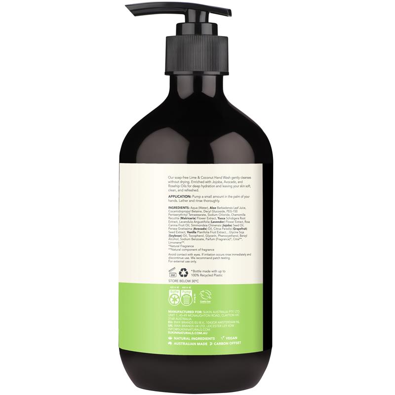 Sukin Lime And Coconut Hand Wash 500ml