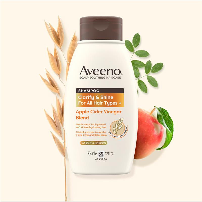 Aveeno Apple Cider Vinegar Clarifying Shampoo for Dull Hair 354mL