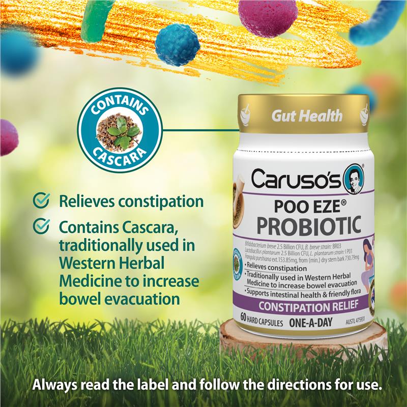 Carusos Poo Eze Probiotic 60 Capsules