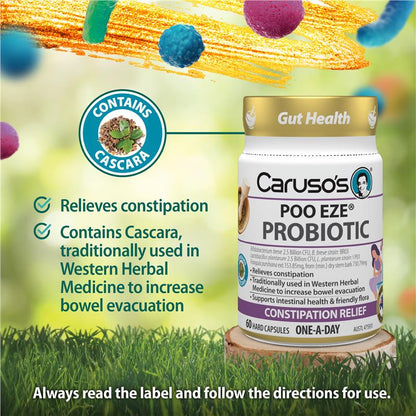 Carusos Poo Eze Probiotic 60 Capsules