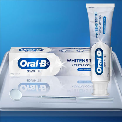Oral B Toothpaste 3D White Whitens Teeth Long Lasting Freshness 2 x 190g  Value Pack
