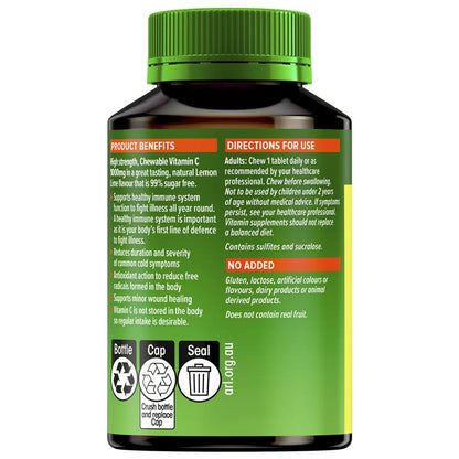 Cenovis Chewable Mega Vitamin C 1000mg Lemon Lime 60 Tablets