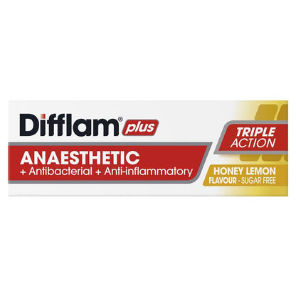 Difflam Plus Anaesthetic Sugar Free Honey And Lemon 16 Lozenges