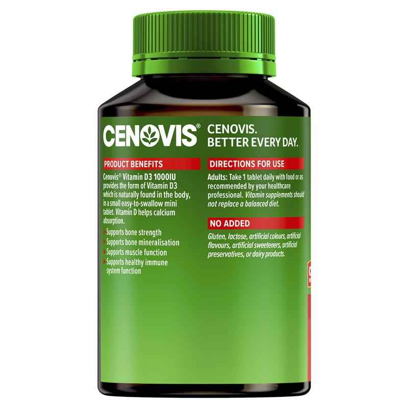 Cenovis Vitamin D3 1000IU 400 Tablets Exclusive Size
