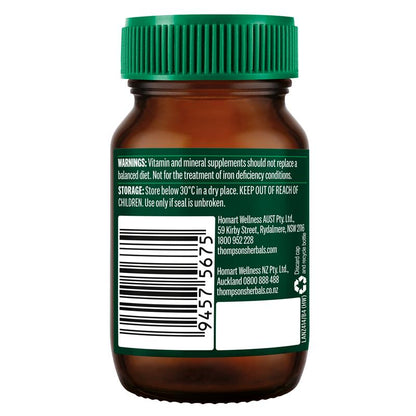 Thompson's Organic Iron 24mg 30 Tablets
