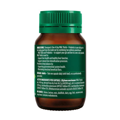 Thompsons One-A-Day Milk Thistle + Probiotic 30