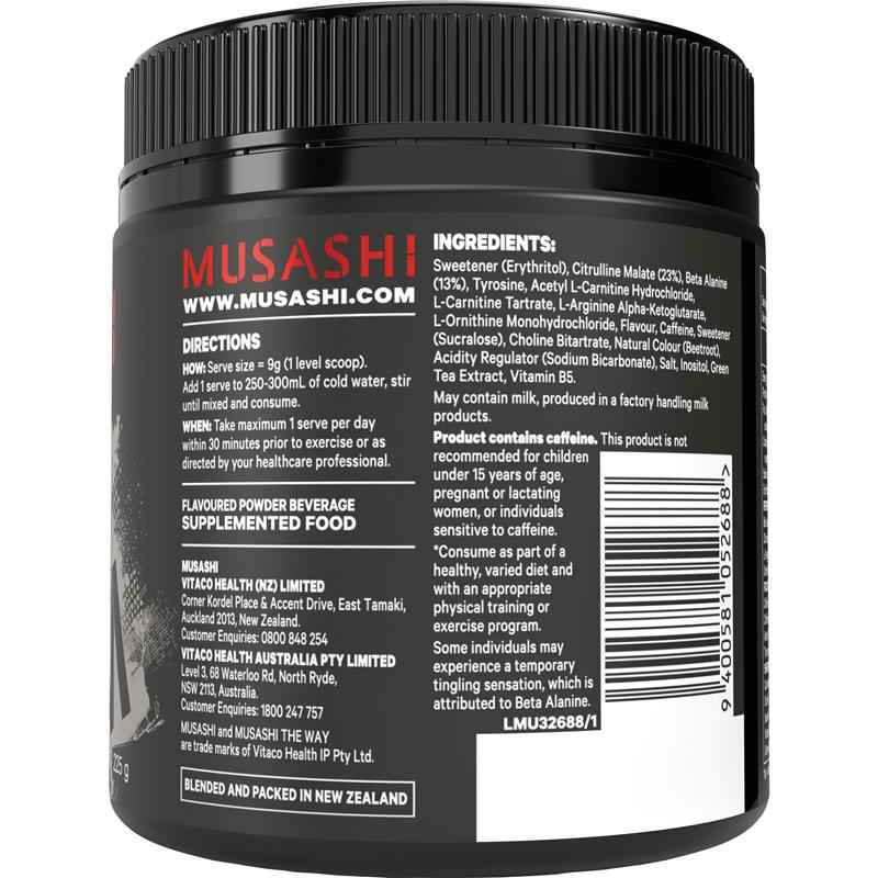 Musashi Pre Workout Shred Watermelon 225g