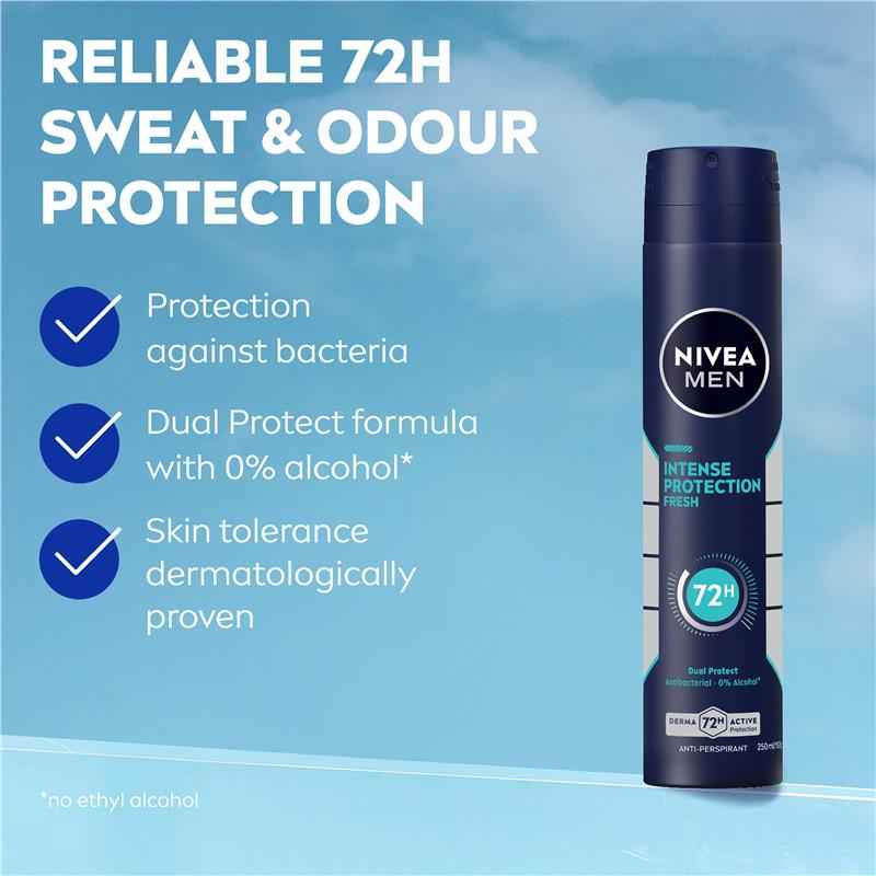 NIVEA MEN Deodorant Aerosol Intense Protection Fresh 250ml