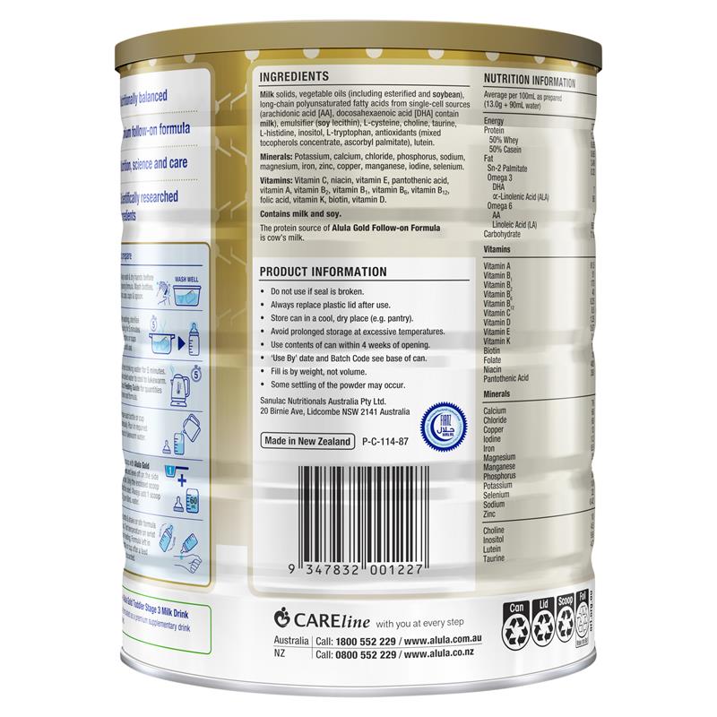 Alula Gold Stage 2 Follow-On Formula 6-12 Months 900g