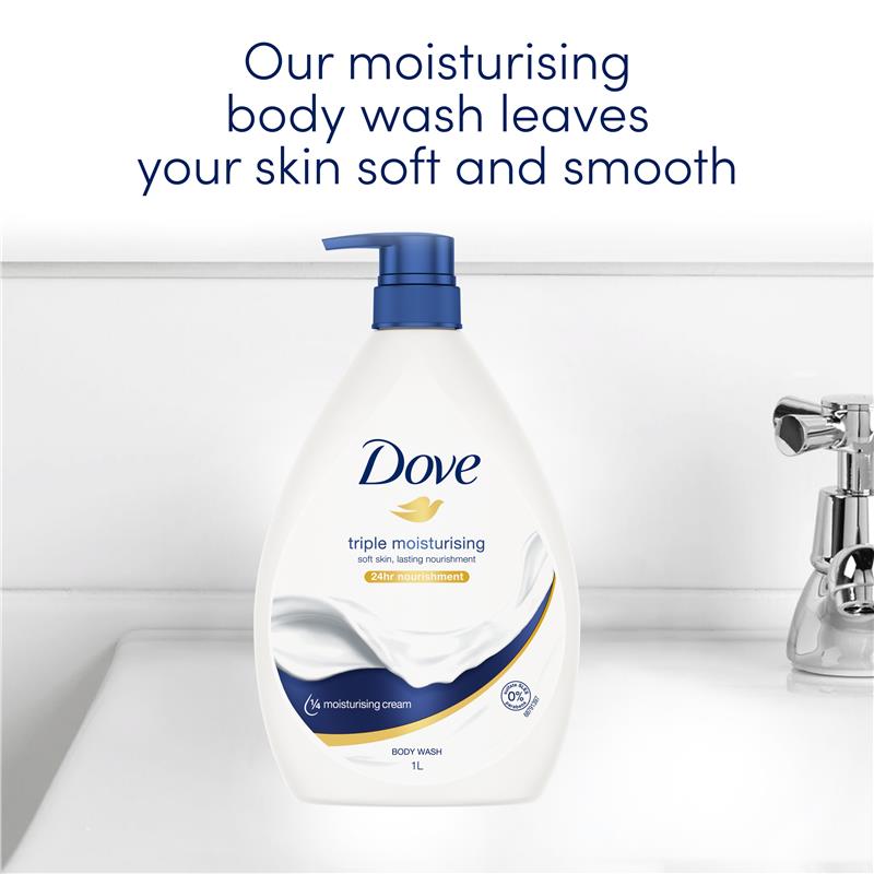 Dove Triple Moisturising Deeply Nourishing Body Wash 1 Litre - GimmeNow