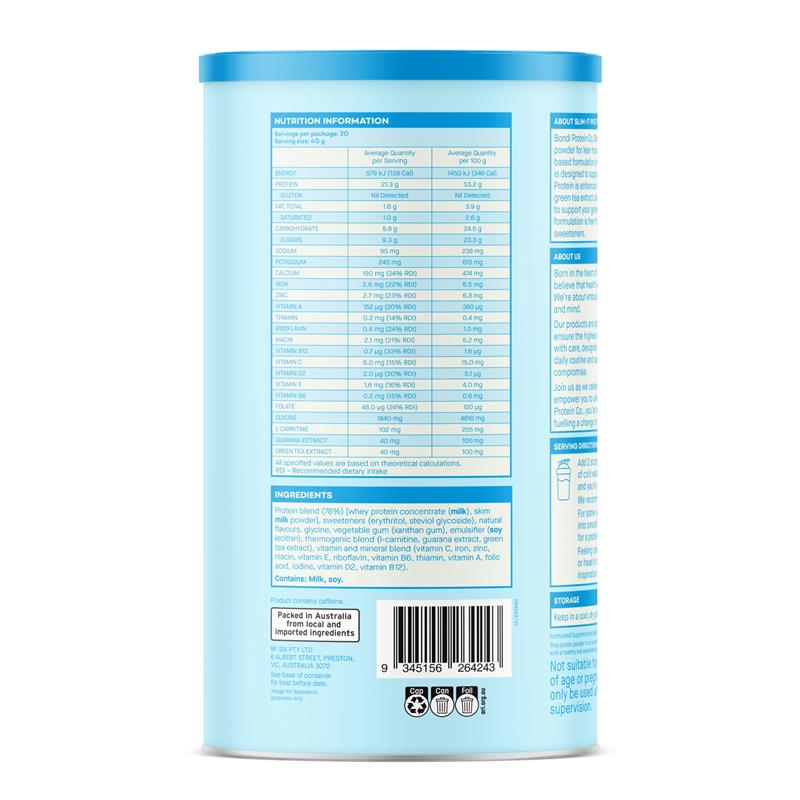 Bondi Protein Co. Slim It Protein Vanilla 800g