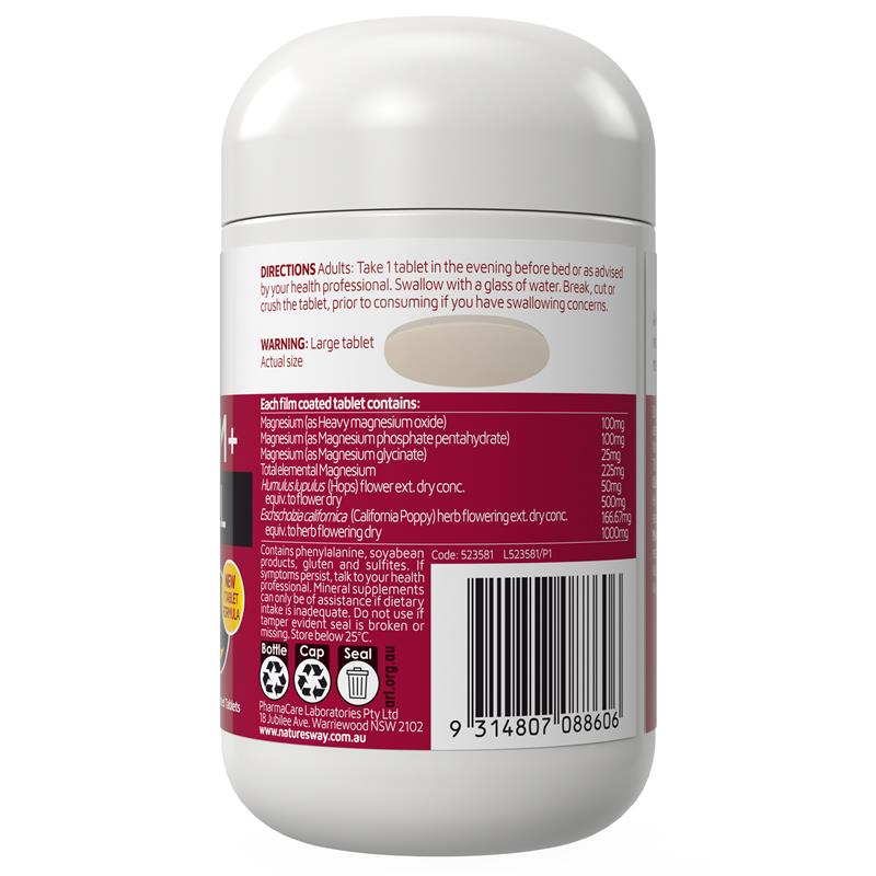 Nature's Way Magnesium + Sleep Well 60 Tablets