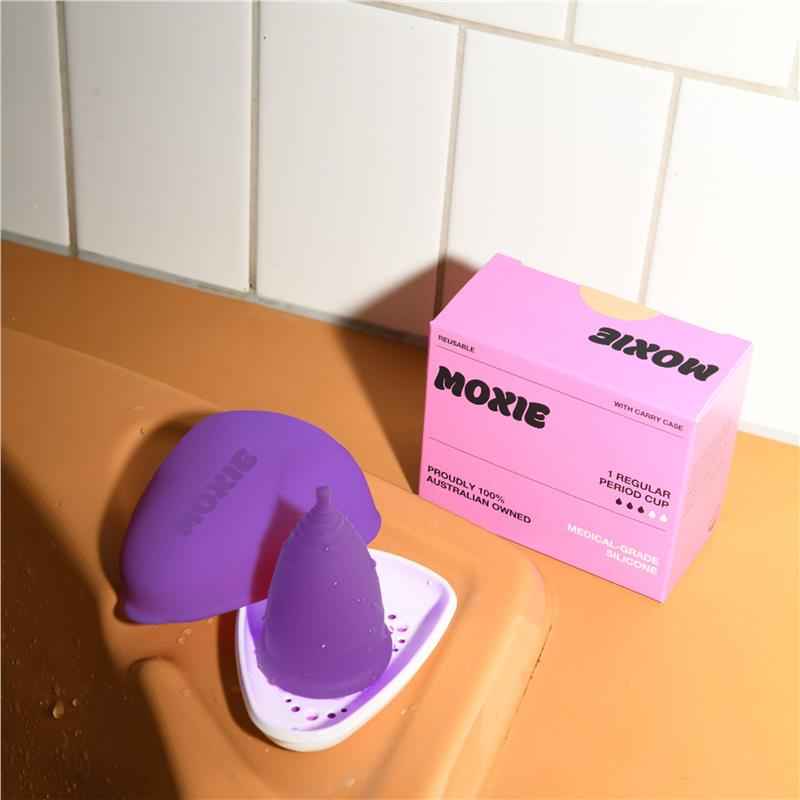 Moxie Menstrual Cup with Purse-worthy Pod Regular