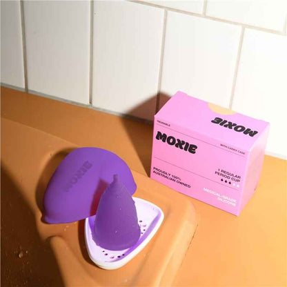 Moxie Menstrual Cup with Purse-worthy Pod Regular
