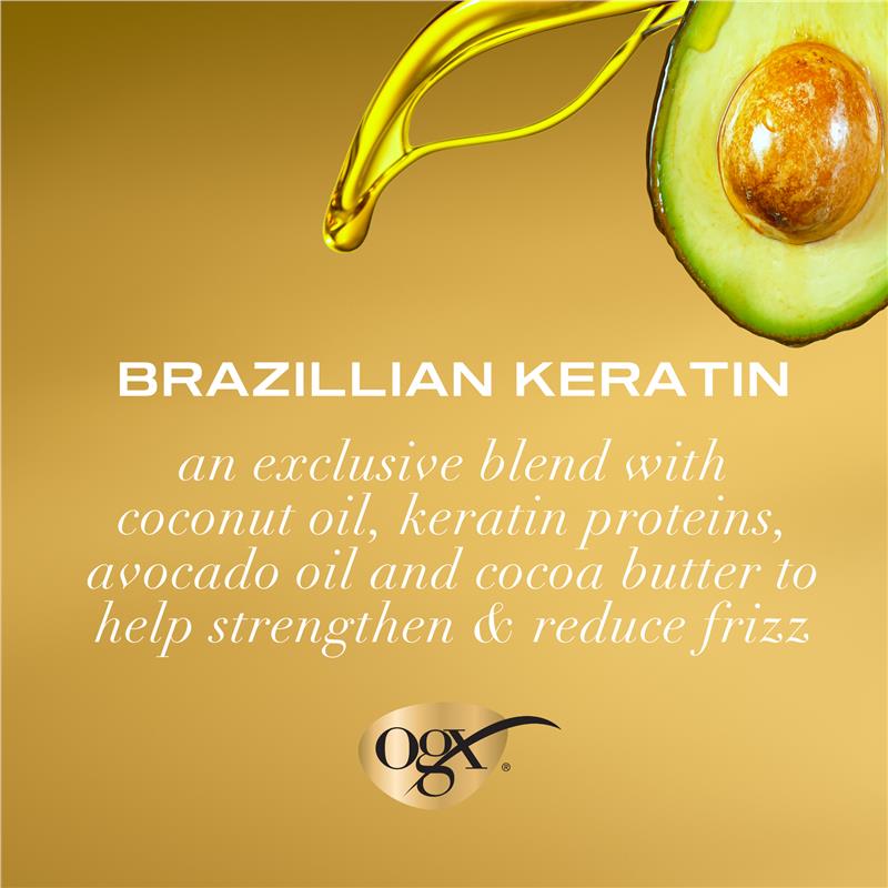 Ogx Ever Straightening + Smoothing & Shine Brazilian Keratin Therapy Conditioner For Dull Hair 385mL