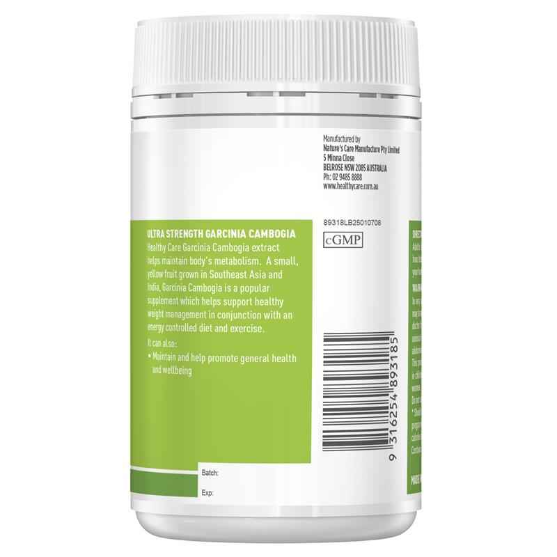 Healthy Care Garcinia Cambogia Ultra Strength 5000 100 Capsules