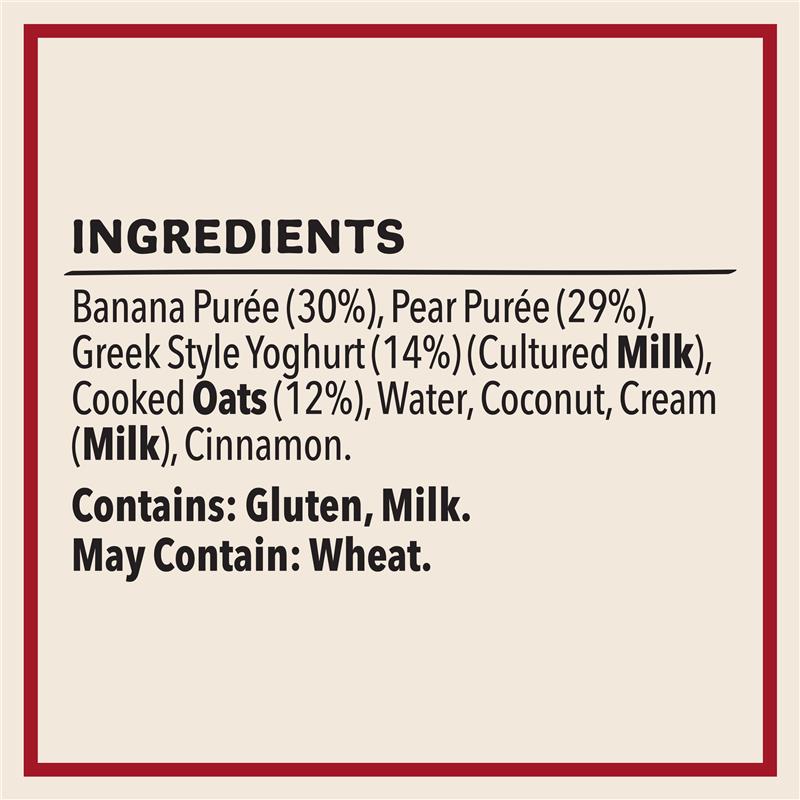 Heinz Banana & Oat Smoothie with Greek style Yoghurt Pouch 120g 8m+