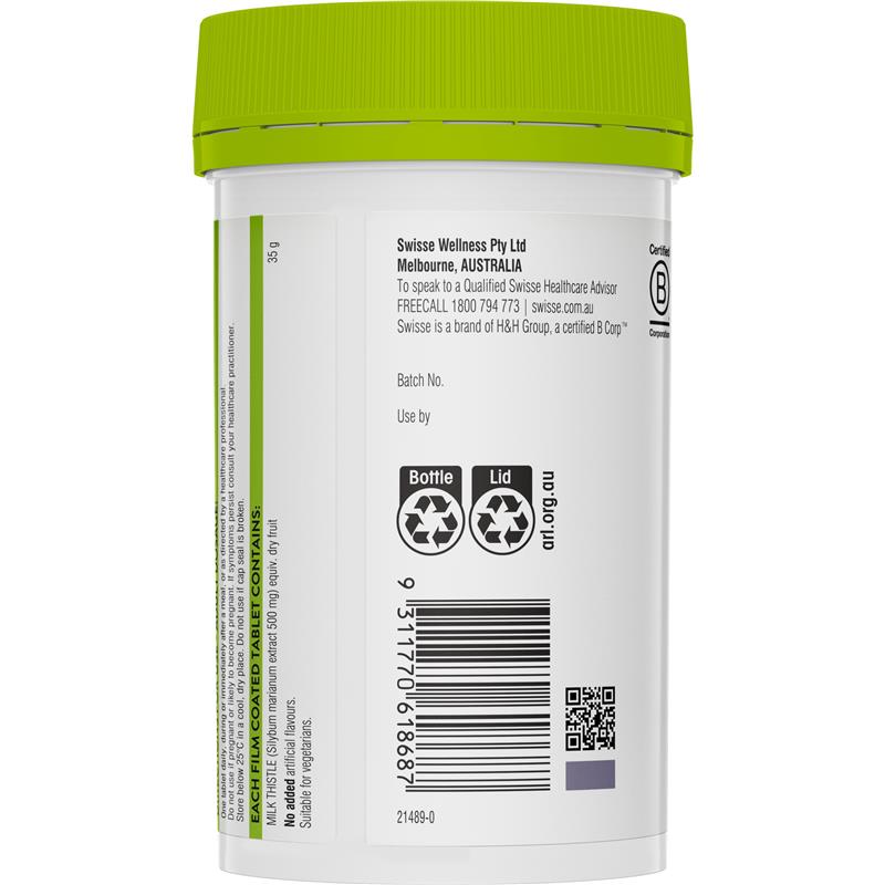 Swisse Ultiboost High Strength Milk Thistle 180 Tablets