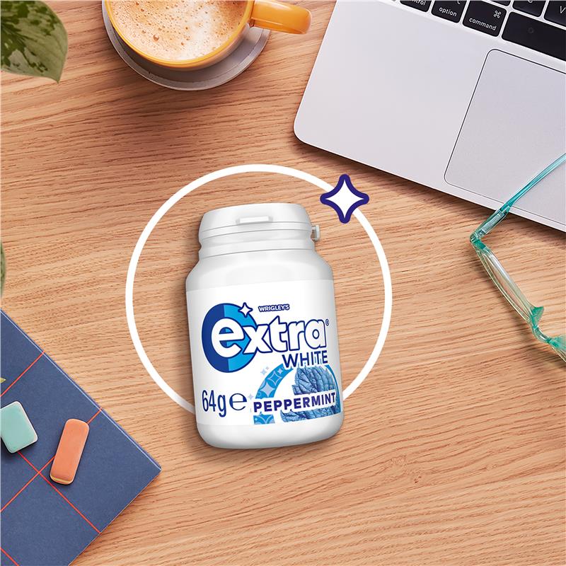 Extra Bottle White Peppermint 64g