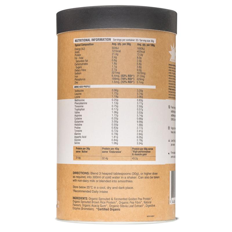 Amazonia RAW Protein Isolate Vanilla 1kg