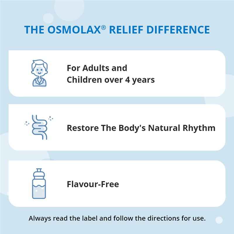 OsmoLax Relief Laxative Powder 49 Dose 833g - Macrogol Constipation Relief with No Salty Taste, Flavour Free & Salt Free