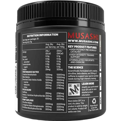 Musashi Pre Workout Watermelon 225g
